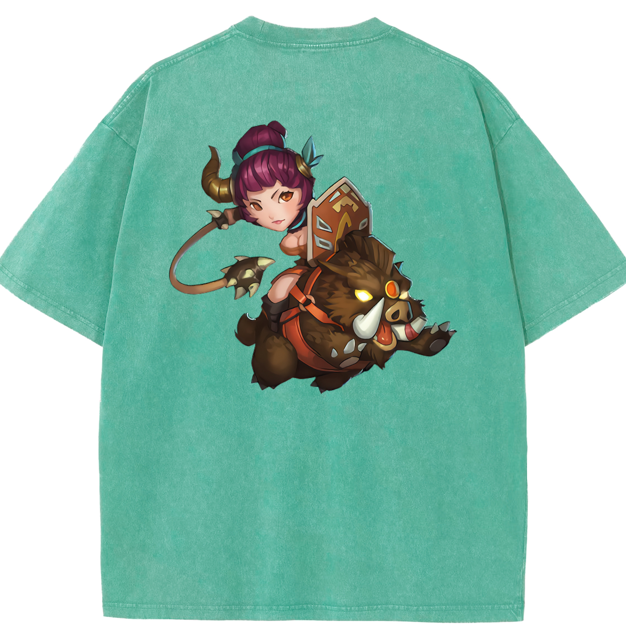 リーグ・オブ・レジェンド League of Legends LOL 綿100% ヴィンテージ風 半袖Tシャツ（背面プリント）